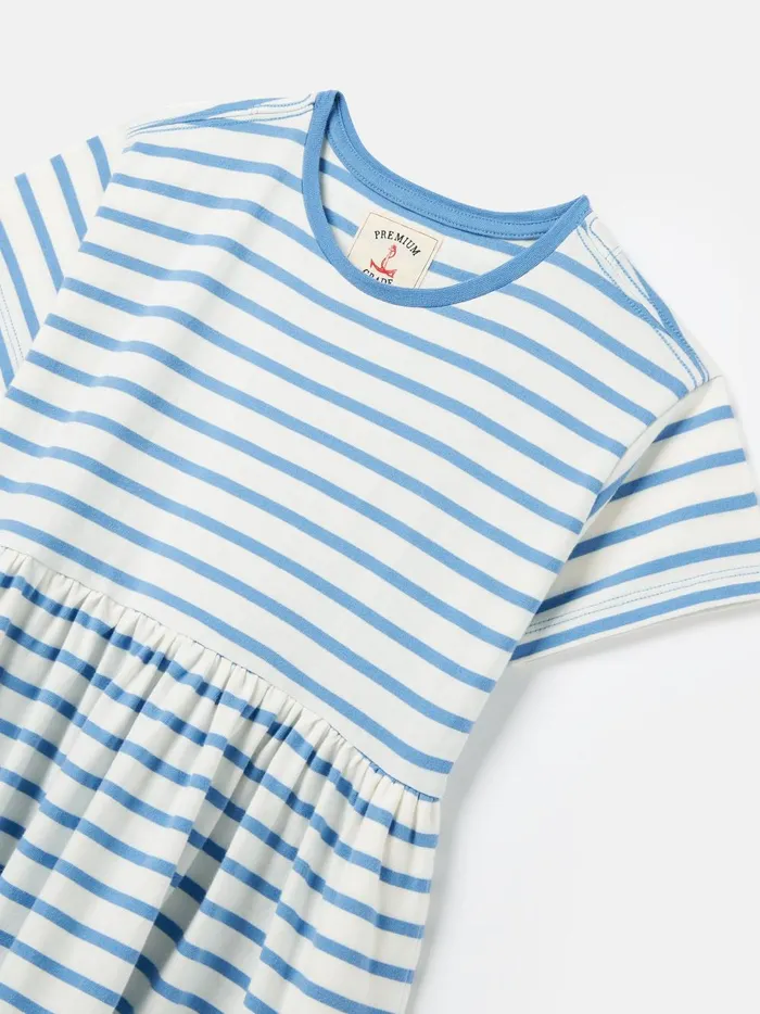 Joules Dresses Girls Blue Stripe TShirt Dress