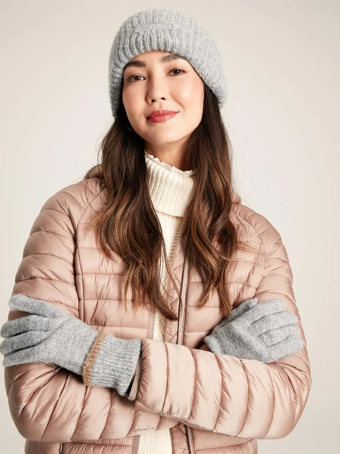 Joules Gloves Women Grey Knitted Gloves