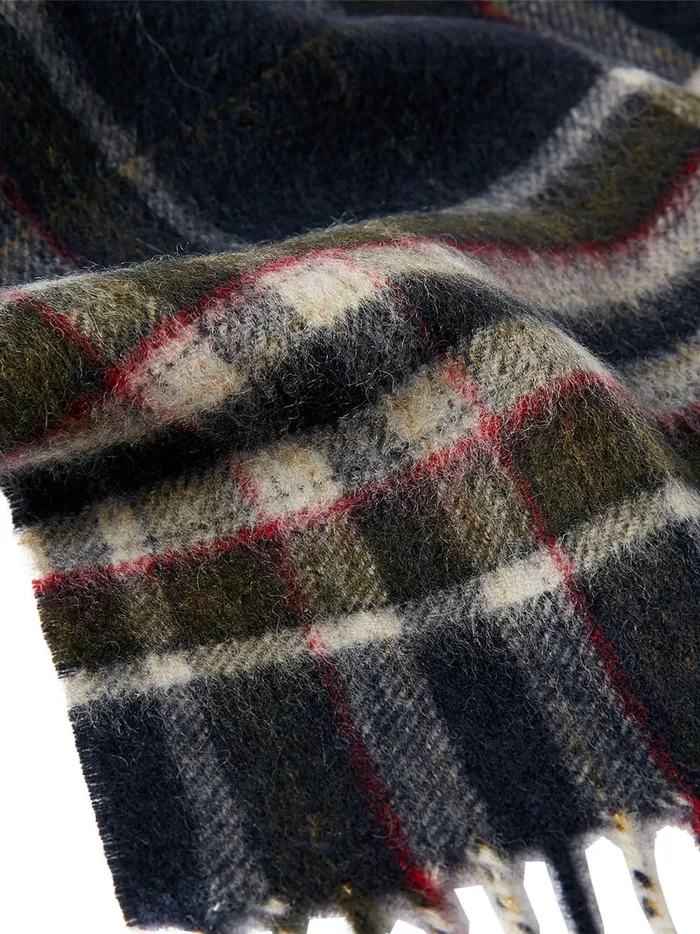 Joules Hats Gloves and Scarves Men Navy Check Wool Scarf