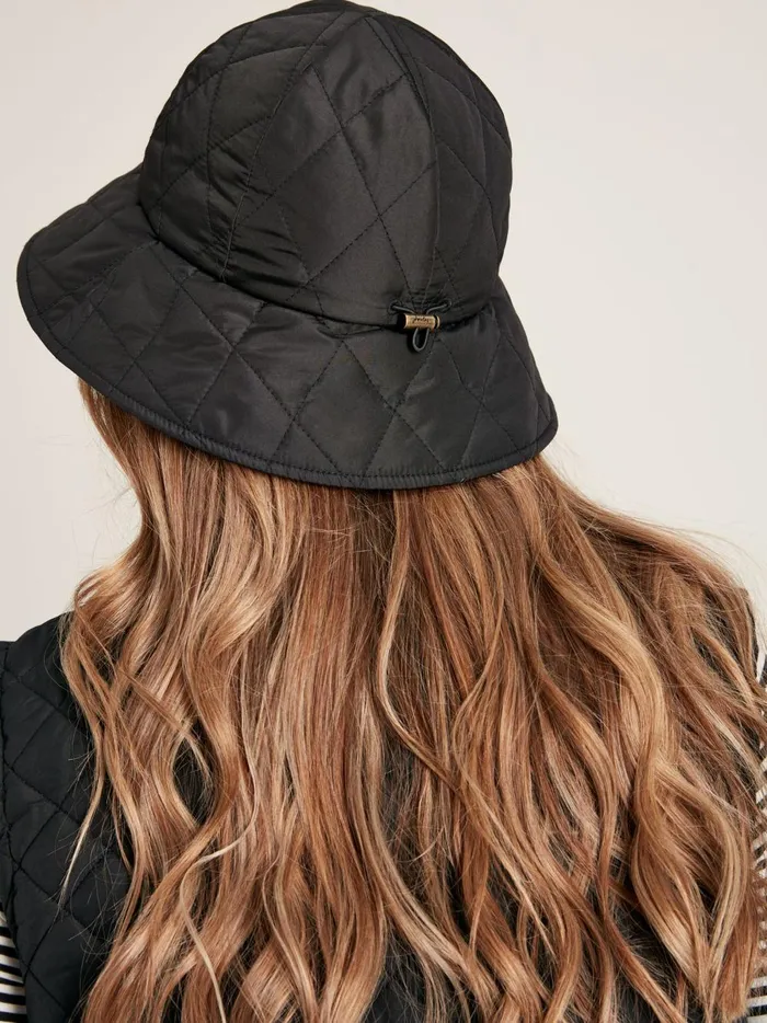 Joules Hats Women Black Quilted Hat
