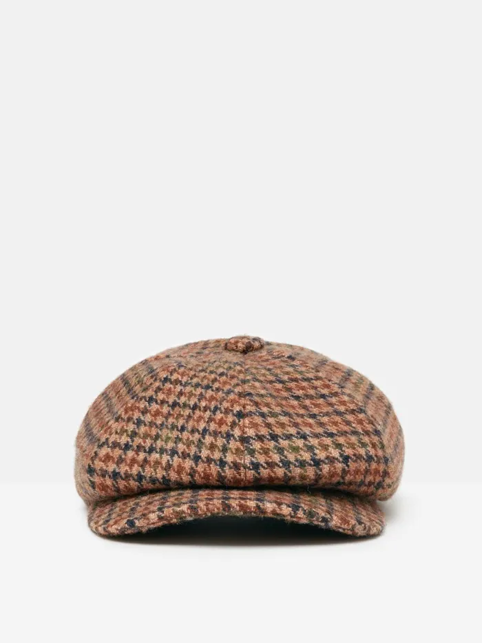 Joules Hats Women Brown Tweed Baker Boy Hat
