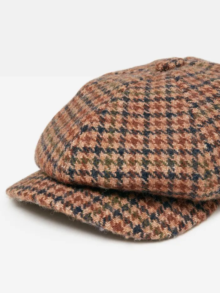 Joules Hats Women Brown Tweed Baker Boy Hat