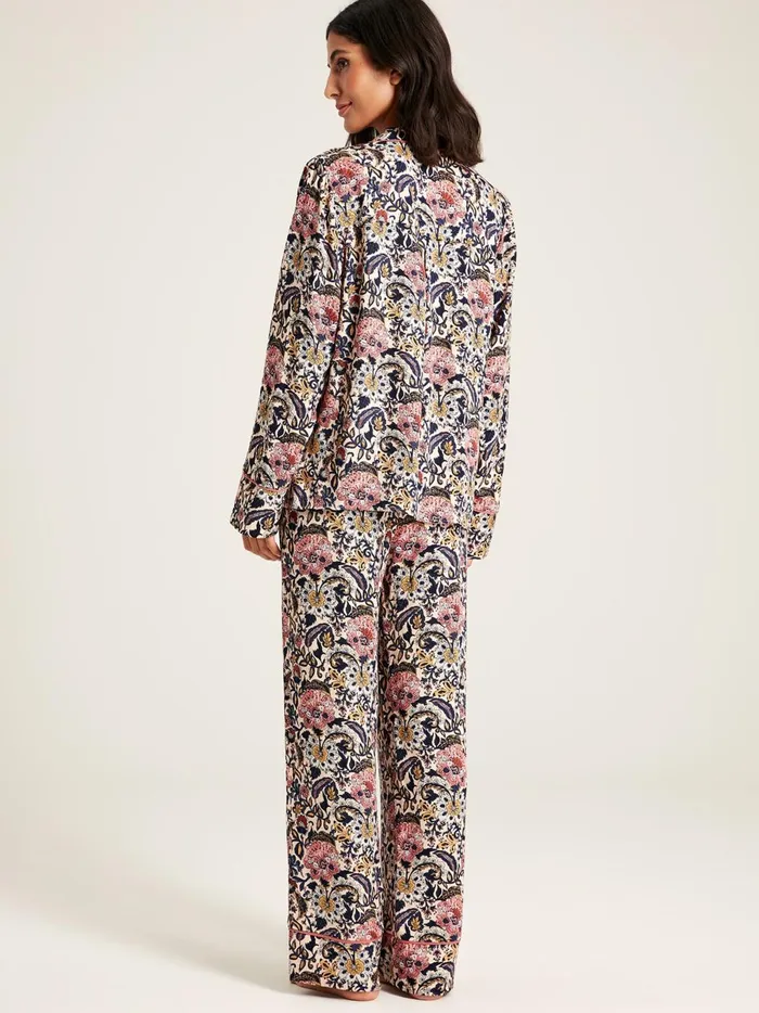 Joules Nightwear Women Navy Floral Pyjama Set
