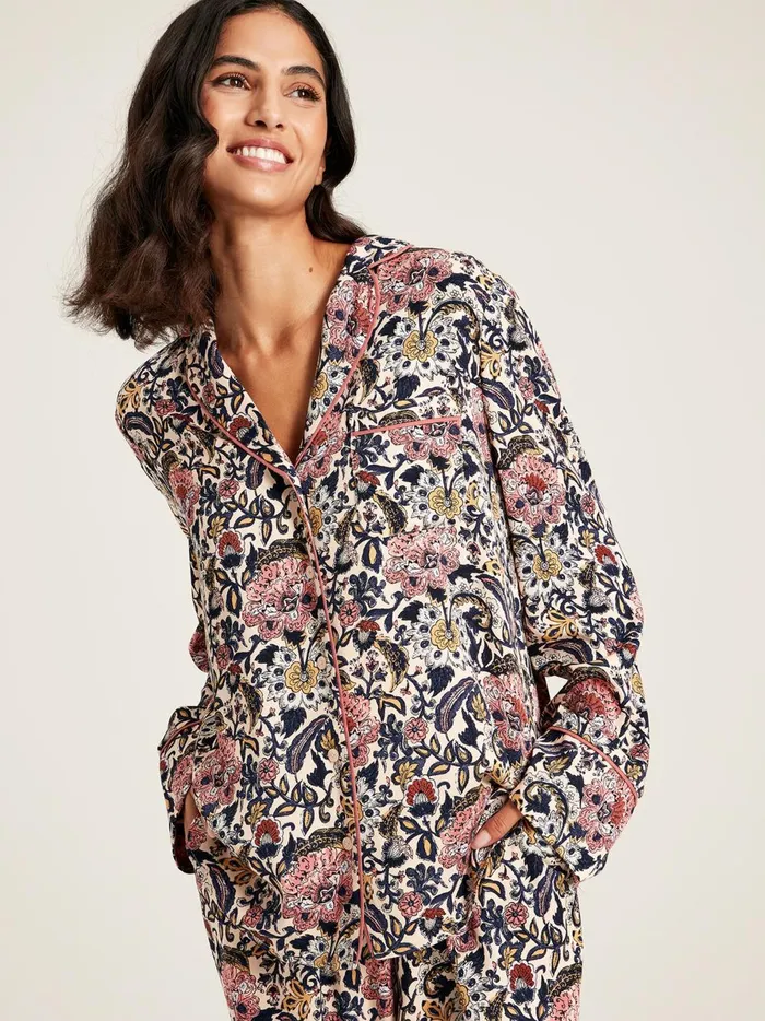 Joules Nightwear Women Navy Floral Pyjama Set