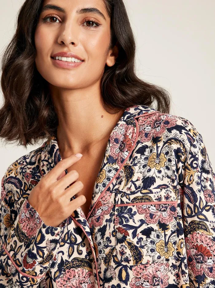 Joules Nightwear Women Navy Floral Pyjama Set