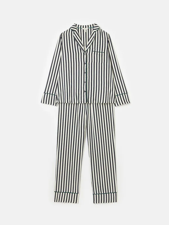 Joules Nightwear Women Navy Stripe Pyjama Set