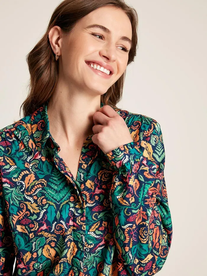 Joules Shirts and Blouses Women Blue Concealed Placket Shirt