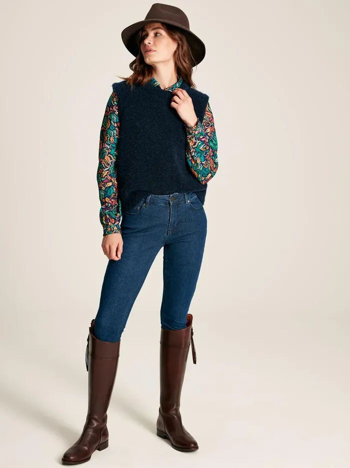 Joules Shirts and Blouses Women Blue Concealed Placket Shirt