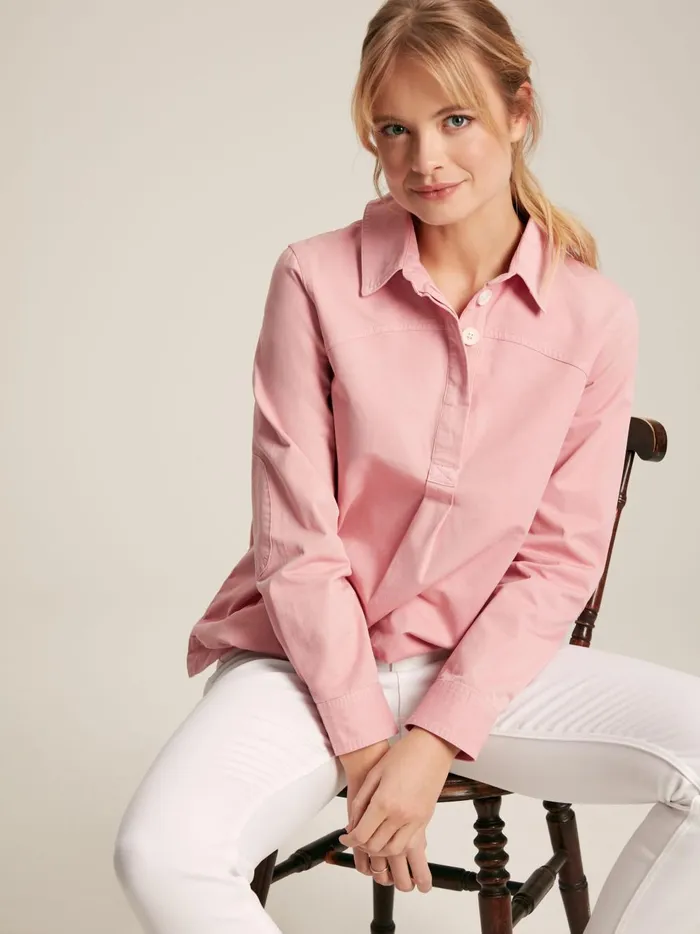 Joules Shirts and Blouses Women Pink Heavyweight Cotton Deck Shirt