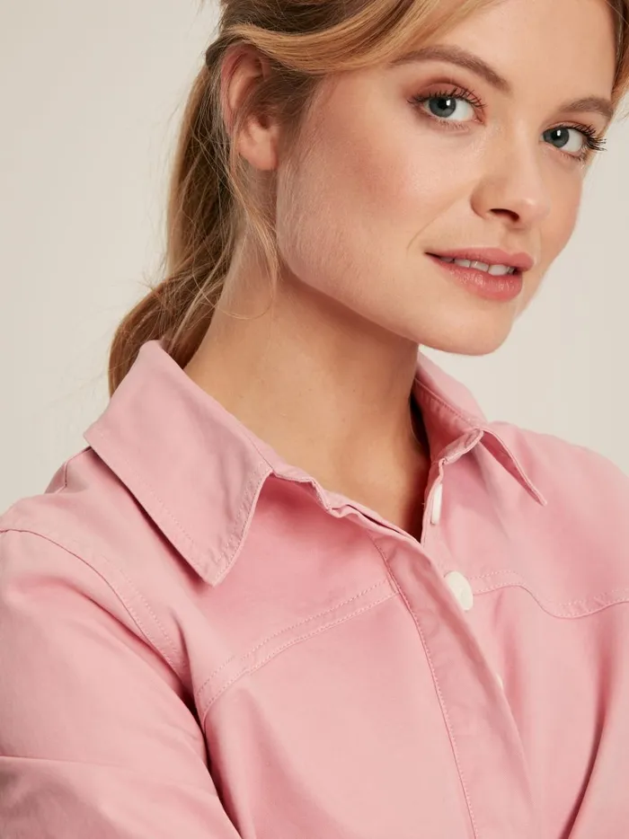 Joules Shirts and Blouses Women Pink Heavyweight Cotton Deck Shirt