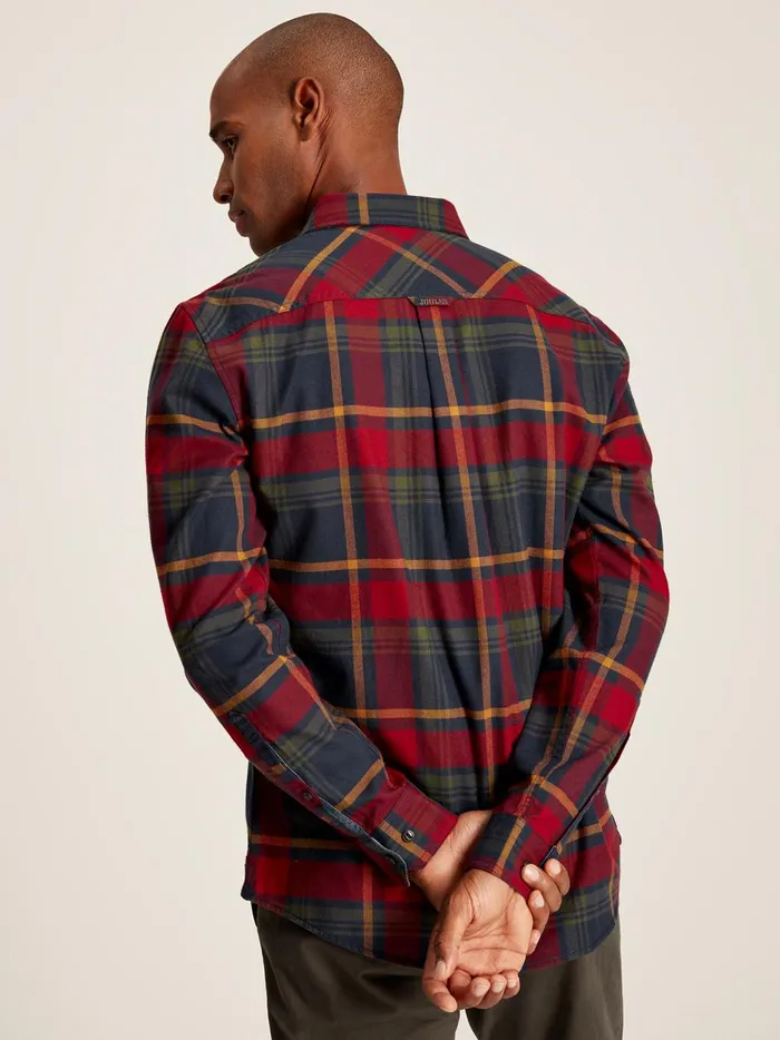 Joules Shirts Men Red Cotton Check Shirt