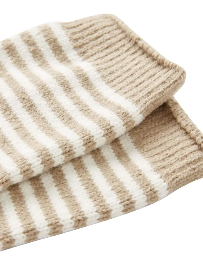 Joules Socks and Tights Women Cream Striped Bed Socks