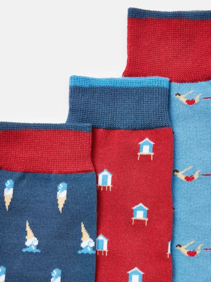 Joules Socks Men Multi Pack Of Three Socks
