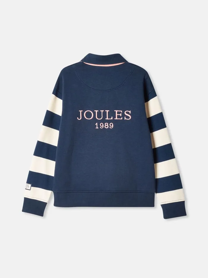 Joules Sweatshirts and Hoodies Girls CreamNavy Rugby Sweatshirt