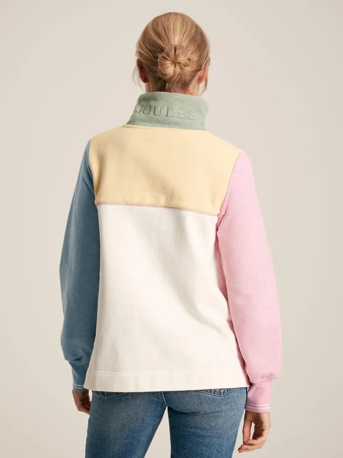 Joules Sweatshirts and Hoodies Women Multi Quarter Zip Funnel Neck Sweatshirt