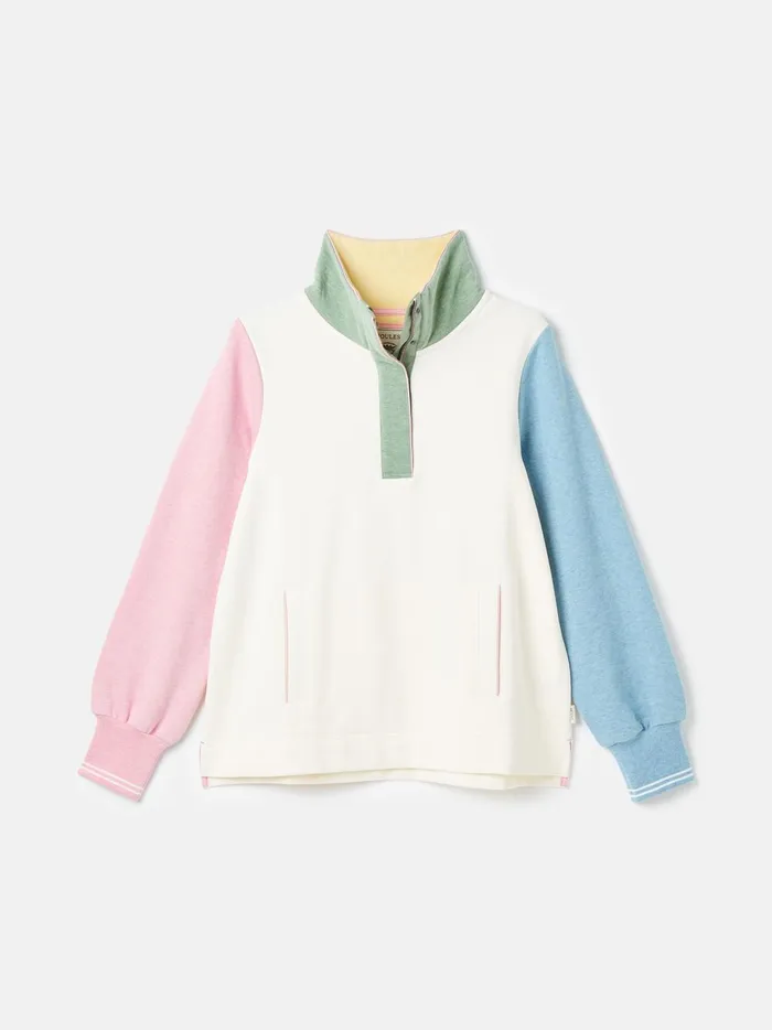 Joules Sweatshirts and Hoodies Women Multi Quarter Zip Funnel Neck Sweatshirt