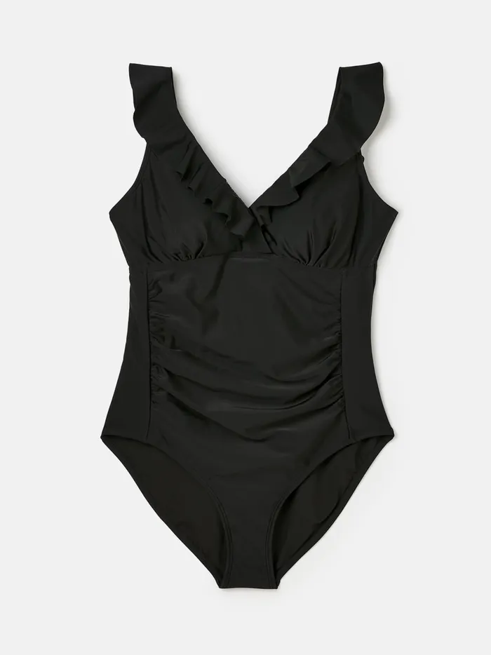 Joules Swimwear and Beachwear Women Black Frill Swimsuit