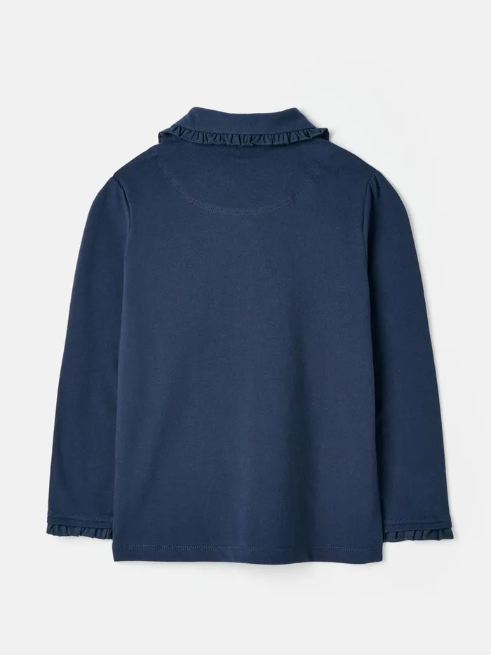 Joules Tops and Tshirts Girls Navy Blue Long Sleeved Polo Shirt