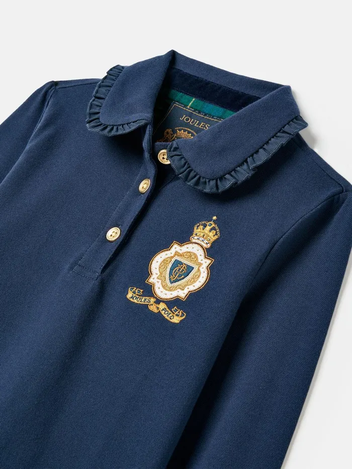 Joules Tops and Tshirts Girls Navy Blue Long Sleeved Polo Shirt