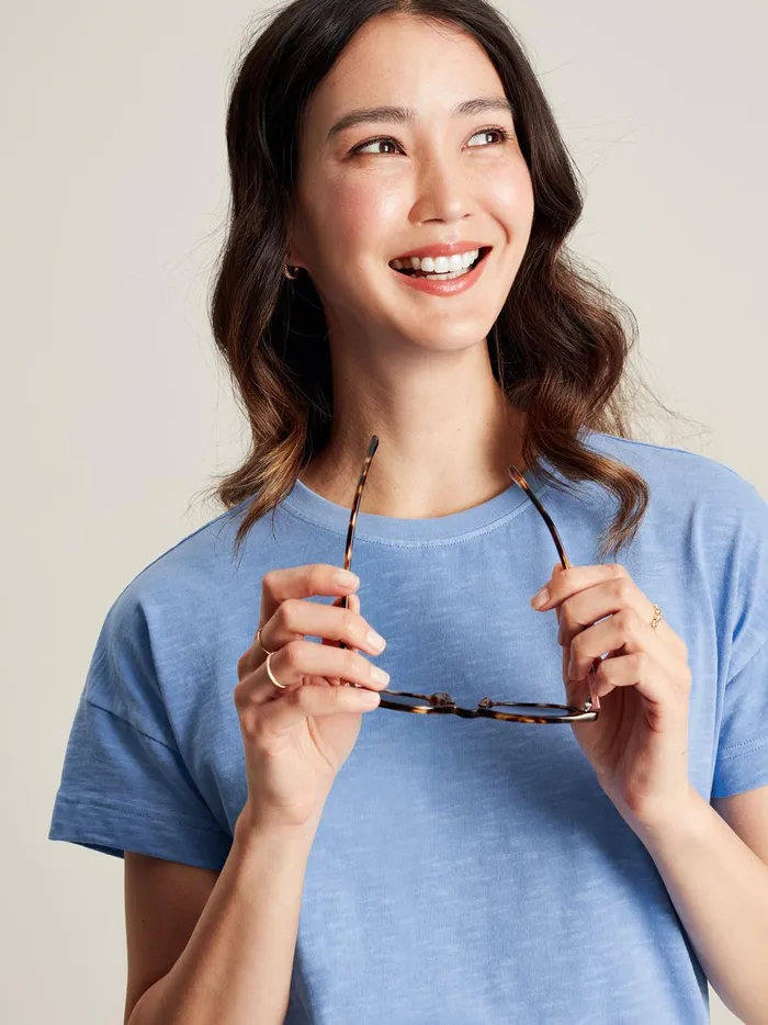 Joules Tops Women Blue Short Sleeve TShirt