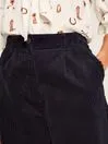 Joules Trousers and Leggings Women Navy Blue Cord Wide Leg Trousers