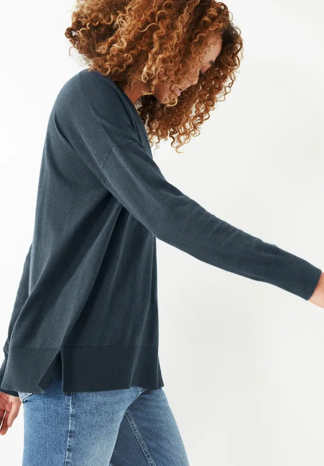 Jumpers and Cardigans Women Hush Bea VNeck Jumper Midnight Navy