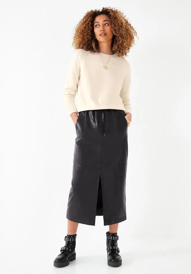 Jumpers and Cardigans Women Hush Lorna Crew Neck Jumper Ecru