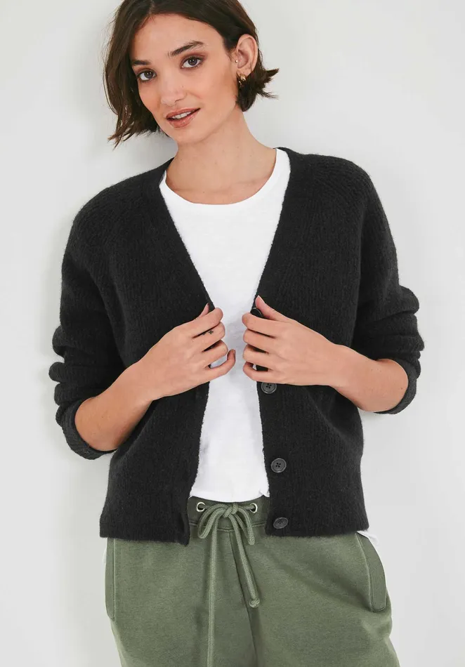 Jumpers and Cardigans Women Hush Riva Ribbed Cardigan Black