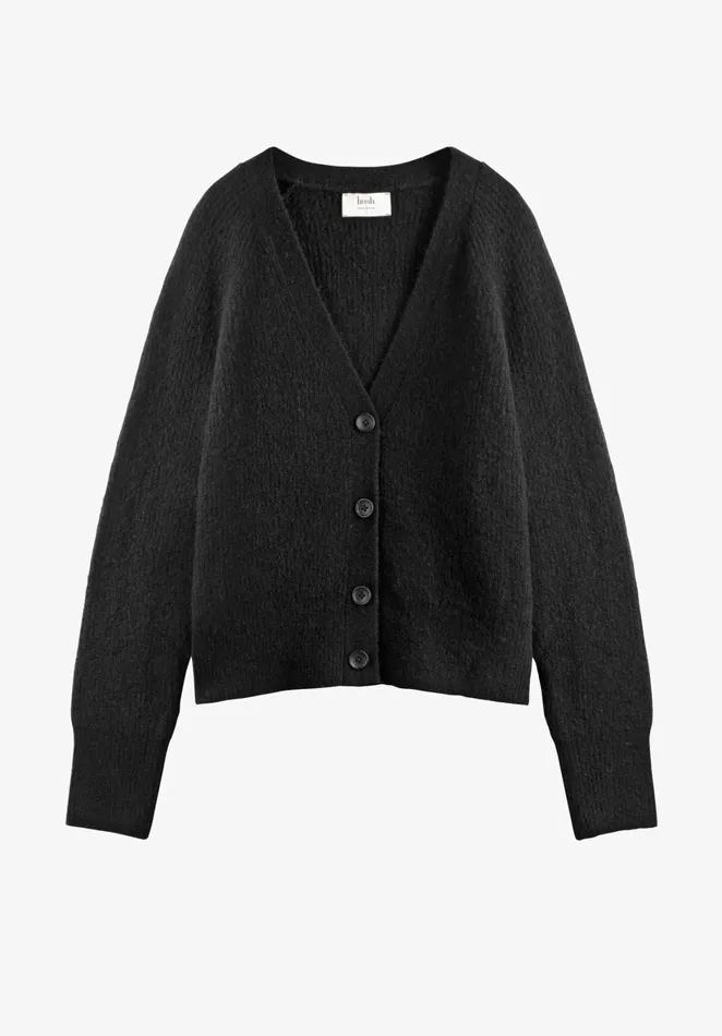 Jumpers and Cardigans Women Hush Riva Ribbed Cardigan Black