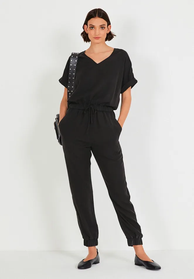 Jumpsuits and Playsuits Women Hush Abilene VNeck Jumpsuit Black