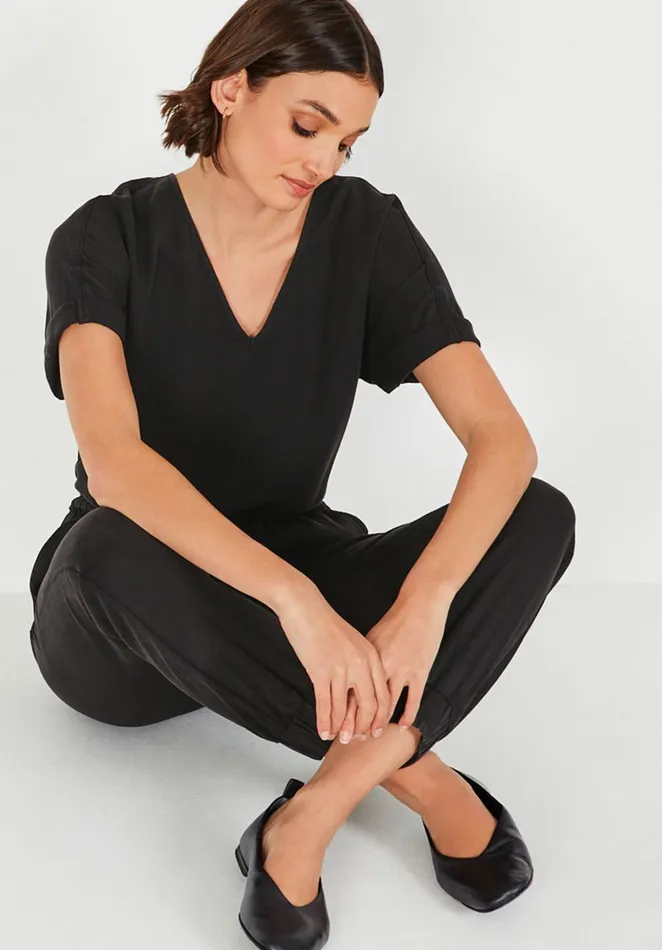 Jumpsuits and Playsuits Women Hush Abilene VNeck Jumpsuit Black