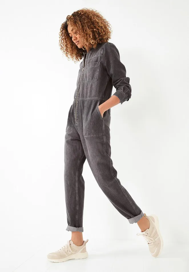 Jumpsuits and Playsuits Women Hush Marti Denim Boiler Suit Washed Black