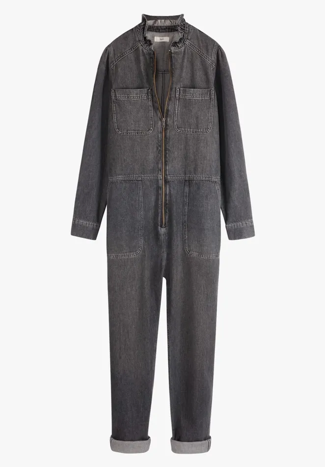 Jumpsuits and Playsuits Women Hush Marti Denim Boiler Suit Washed Black