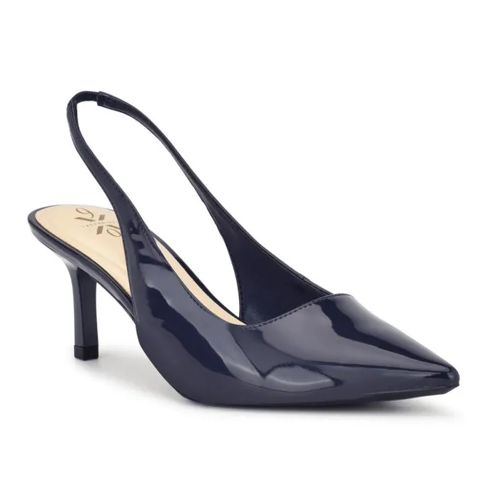 Kately 92159 Slingback Pumps Dark Blue Women Nine West Heels Kately 92159 Slingback Pumps Dark Blue Women Nine West Heels