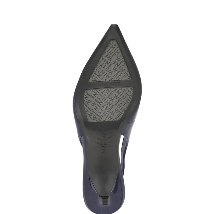 Kately 92159 Slingback Pumps Dark Blue Women Nine West Heels Kately 92159 Slingback Pumps Dark Blue Women Nine West Heels