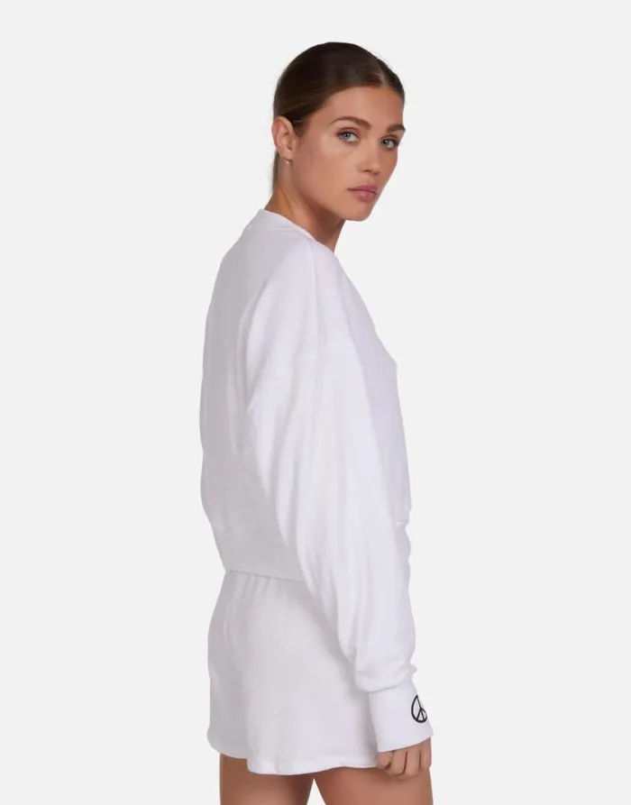 Kathryn Peace Lip Patch White Women Lauren Moshi Long Sleeve