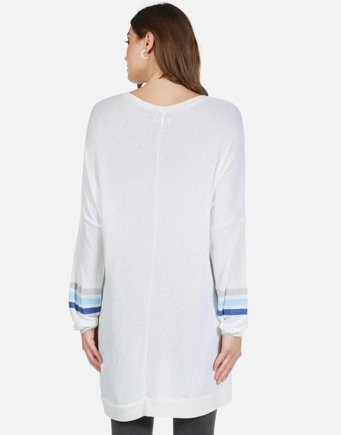 Kaya Lucky Eye Horseshoe White Women Lauren Moshi Long Sleeve