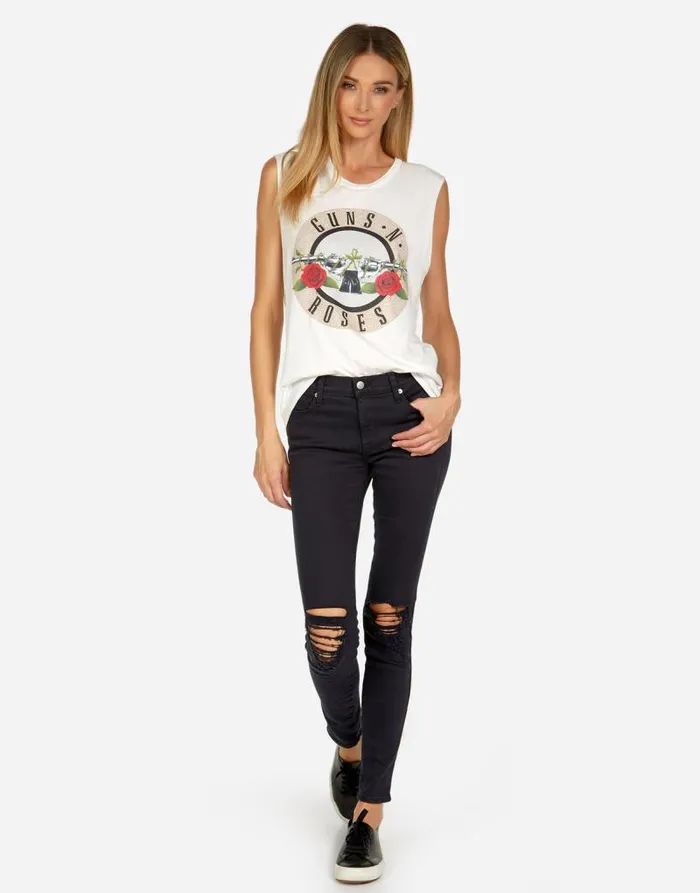 Kel Guns N039 Roses Milk Women Lauren Moshi Tanks