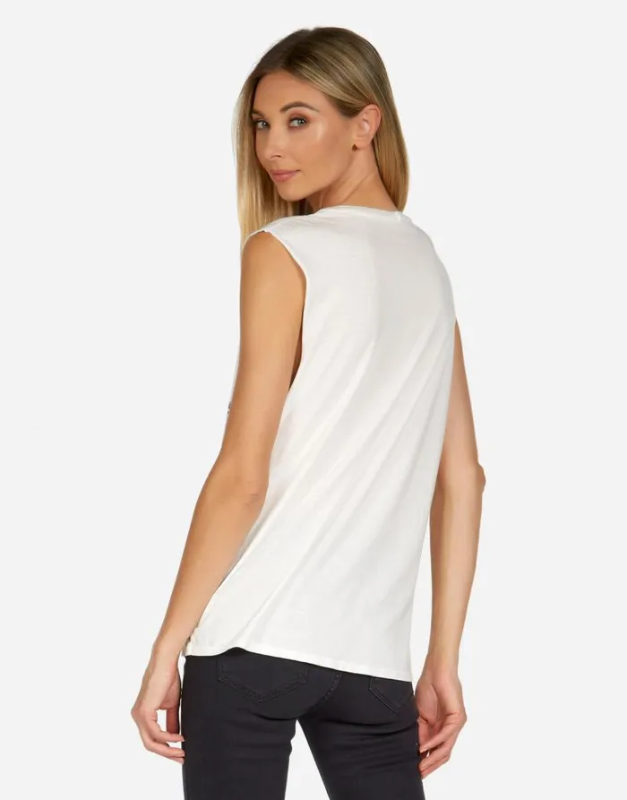 Kel Guns N039 Roses Milk Women Lauren Moshi Tanks