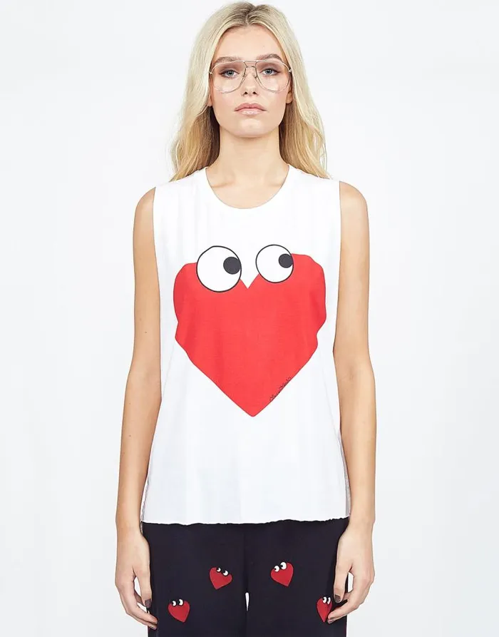 Kel Heartface White Women Lauren Moshi Tanks
