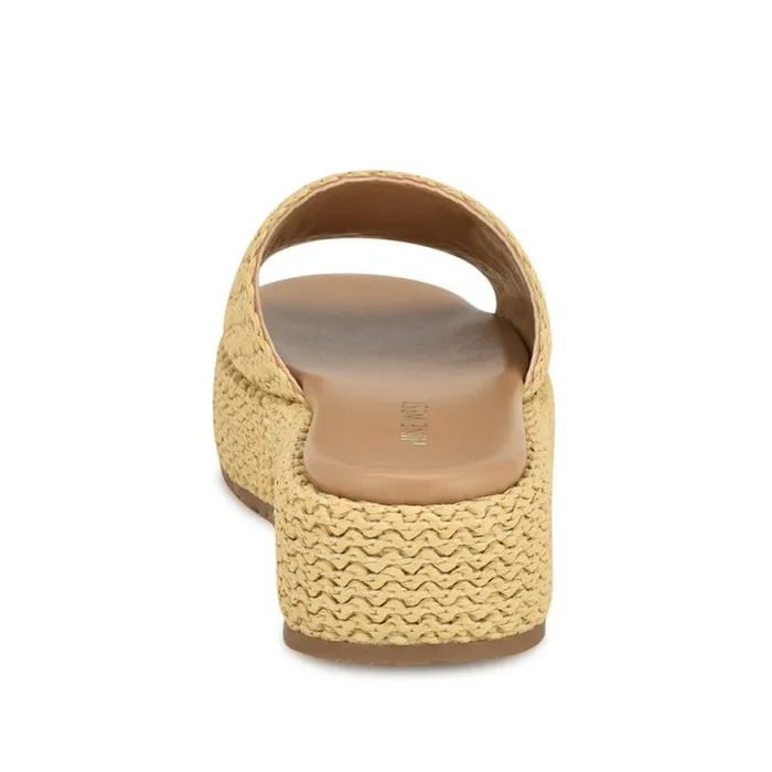 Keziah Flatform Slide Sandals Light Natural Women Nine West Sandals