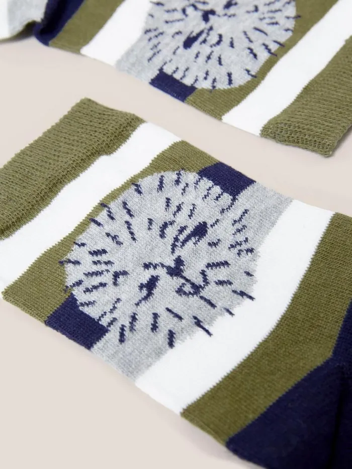 Kids ACCESSORIES White Stuff Lion Socks Green Multi