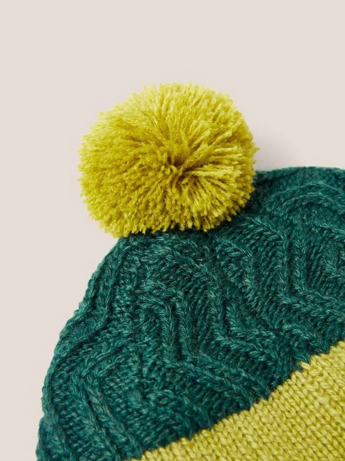 Kids ACCESSORIES White Stuff Stripe Hat Green Multi