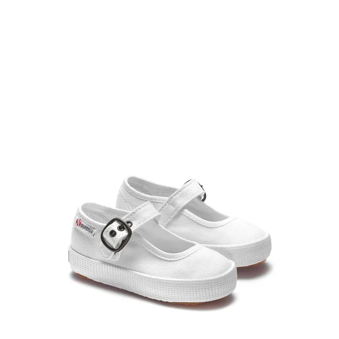 Kids Ballerine Girl 2452 KIDS BALLERINA EASYLITE Ballerina WHITE Superga Ballerina Shoes