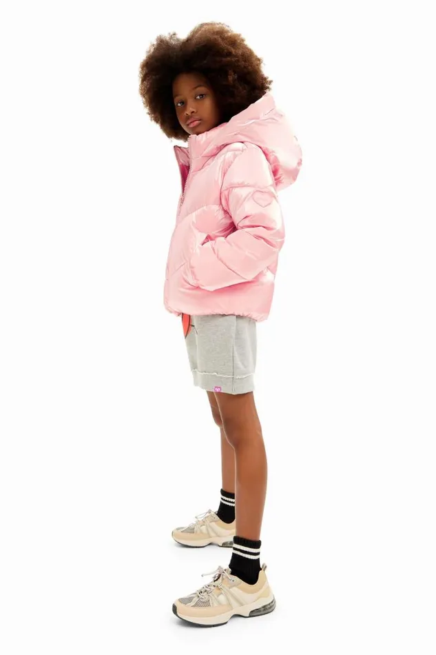 Kids Coats And Jackets Desigual Metallic Padded Coat With Hood