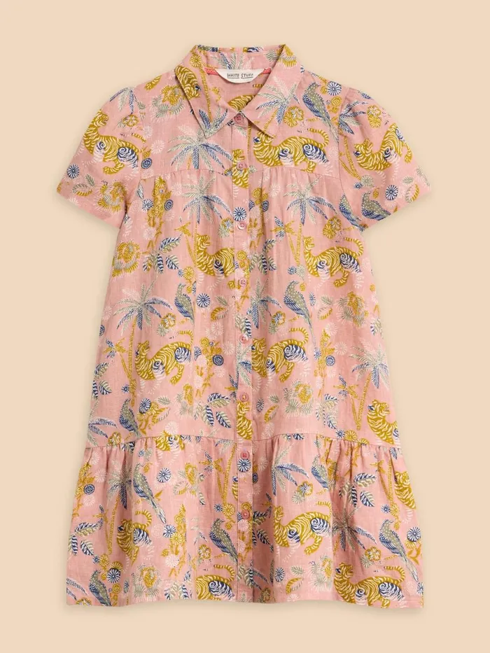 Kids DRESSES and SKIRTS White Stuff Printed Woven Shirt Dress Pink Multi Kids DRESSES and SKIRTS White Stuff Printed Woven Shirt Dress Pink Multi
