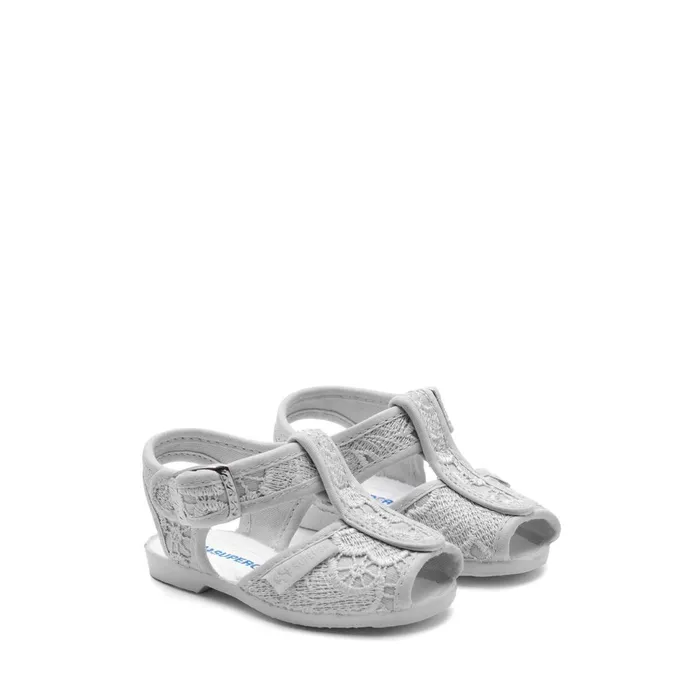 Kids Sandals Girl 1200macramej Sandal GREY SILVERFAVORIO Superga Newborns