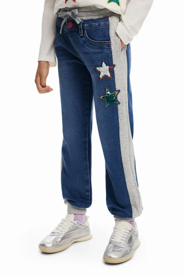 Kids Skirts And Trousers Desigual Ribbed Star Jogger Pants