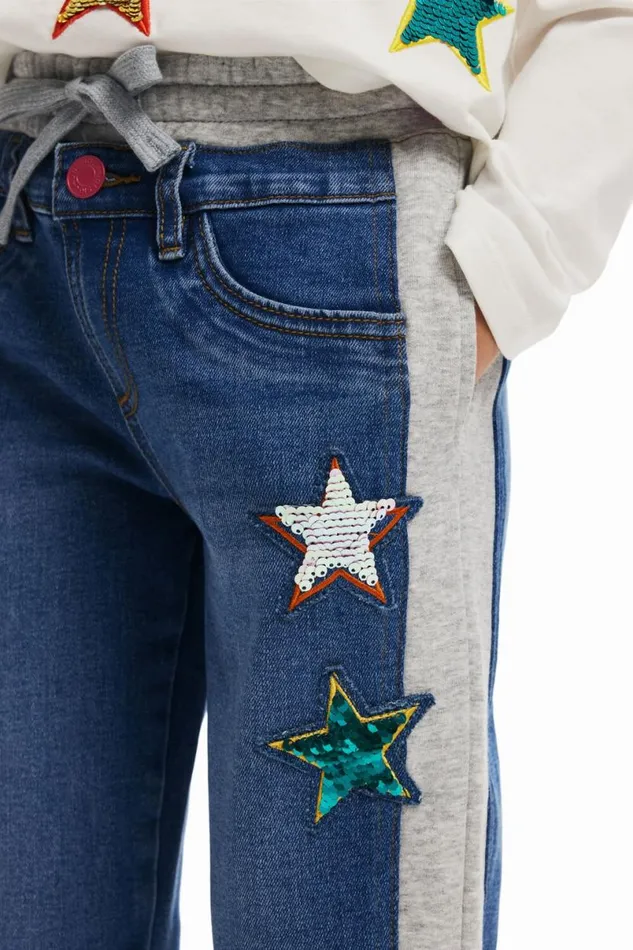 Kids Skirts And Trousers Desigual Ribbed Star Jogger Pants
