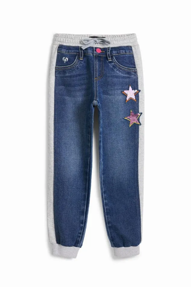 Kids Skirts And Trousers Desigual Ribbed Star Jogger Pants